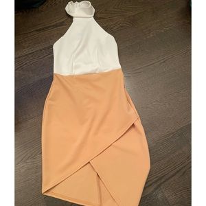 Halter dress with racer back